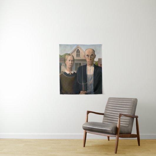 American Gothic：カントリーライフ貧しい農村農家 タペストリー (インサイチュ)