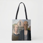 American Gothic：カントリーライフ貧しい農村農家 トートバッグ (正面)