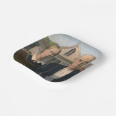 American Gothic：カントリーライフ貧しい農村農家 ペーパープレート (傾斜あり)