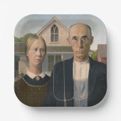 American Gothic：カントリーライフ貧しい農村農家 ペーパープレート (正面)