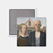 American Gothic：カントリーライフ貧しい農村農家 マグネット (正面/裏面)