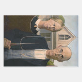 American Gothic：カントリーライフ貧しい農村農家 ラッピングペーパーシート (正面3)