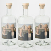 American Gothic：カントリーライフ貧しい農村農家 リキュールボトルラベル (ボトル)