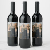 American Gothic:カントリーライフ貧しい農村農家 ワインラベル (ボトル)