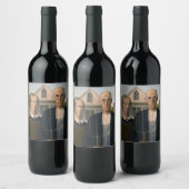 American Gothic：カントリーライフ貧しい農村農家 ワインラベル (ボトル)