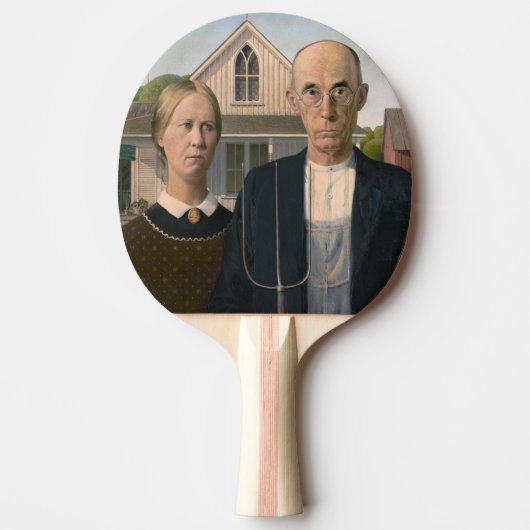 American Gothic：カントリーライフ貧しい農村農家 卓球ラケット (正面)