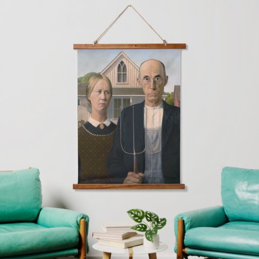 American Gothic：カントリーライフ貧しい農村農家 吊り下げ型タペストリー (リビング)