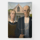American Gothic:カントリーライフ貧しい農村農家 横断幕 (縦)