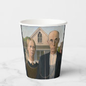 American Gothic：カントリーライフ貧しい農村農家 紙コップ (裏面)