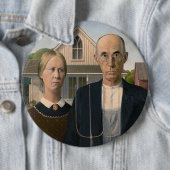 American Gothic：カントリーライフ貧しい農村農家 缶バッジ (インサイチュ)