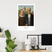 American Gothic Art Print Classical US Mid West ポスター (ホームオフィス)