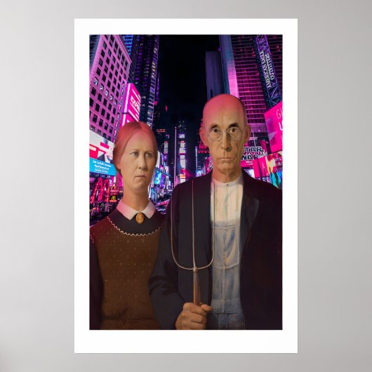 American Gothic Art Print Times Square Neon, US ポスター (正面)