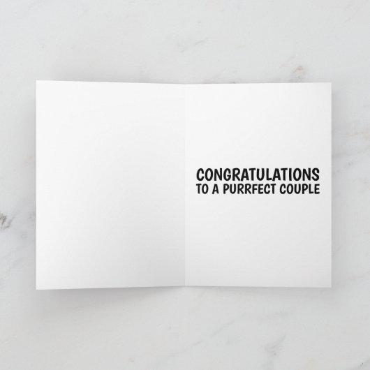 AMERICAN GOTHIC CAT WEDDING CONGRATULATIONS CARD カード (内部)