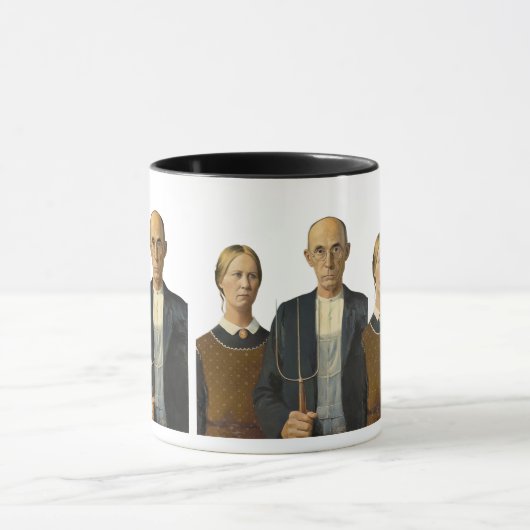 American Gothic couple  マグカップ (中央)