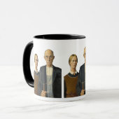 American Gothic couple  マグカップ (正面左)
