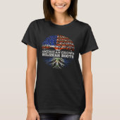 American Grown Belizean Roots America Belize Tree  Tシャツ (正面)