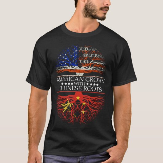 American Grown Chinese Roots China Tシャツ (正面)