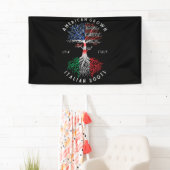 American Grown Italian Roots Italy Flag National 横断幕 (インサイチュ)