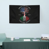 American Grown Italian Roots Italy Flag National 横断幕 (トレードショー)