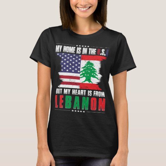 American Grown Lebanese American from Lebanon Tシャツ (正面)