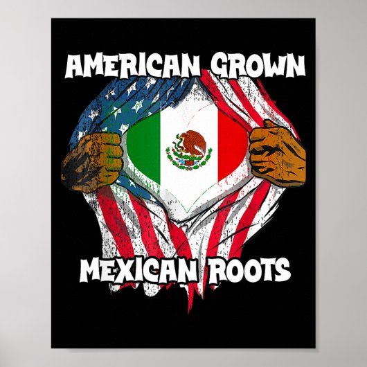 American Grown Mexican Roots Mexico Country Lover  ポスター (正面)