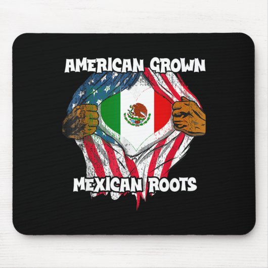 American Grown Mexican Roots Mexico Country Lover マウスパッド (正面)