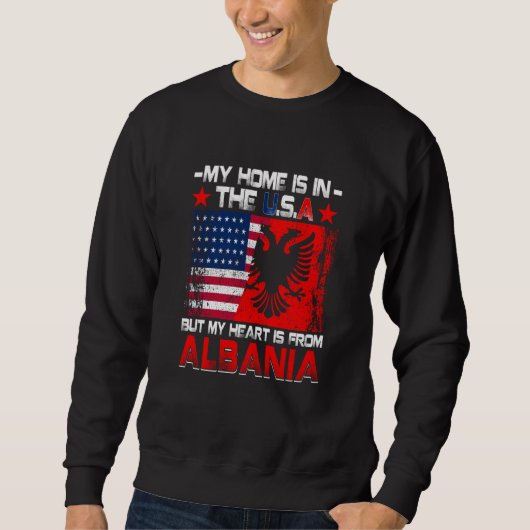 American Grown Patriot Albanian American from Alba スウェットシャツ (正面)