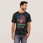 American Grown With African Roots Tree USA Flag Et Tシャツ (正面フル)
