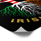 American Grown With Irish Roots Tree Usa Ireland F ポスター (角)