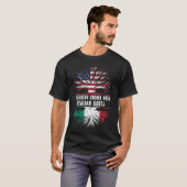 American Grown with Italian Roots USA Flag Tシャツ (正面フル)