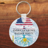American Grown with Kazakh Roots Marble Style キーホルダー (正面)