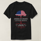 American Grown with Latvian Roots  Latvia Premium  Tシャツ (デザイン正面)