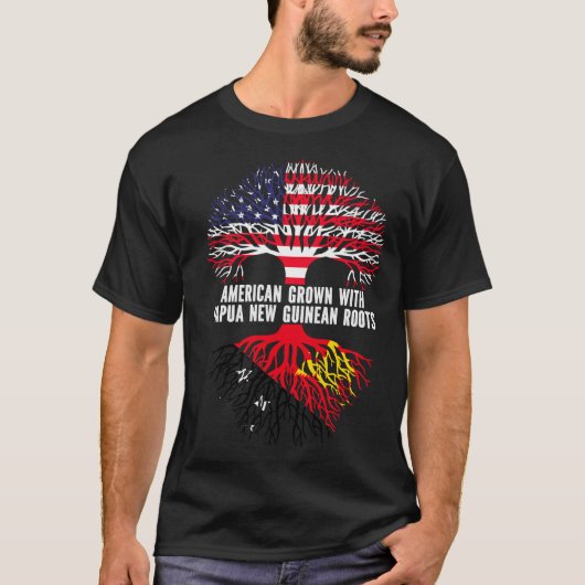 American Grown With Papua New Guinean Roots Usa  Tシャツ (正面)