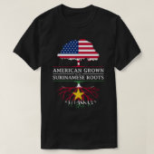 American Grown with Surinamese Roots Suriname Tシャツ (デザイン正面)
