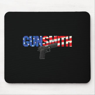 American Gunsmith Patriot Usa Flag Retro Style Gun マウスパッド