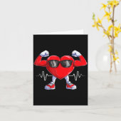 American Heart Disease Awareness Heart Month Heart カード (黄色い花)