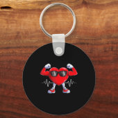 American Heart Disease Awareness Heart Month Heart キーホルダー (正面)