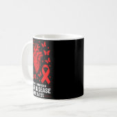 American Heart Disease Awareness Month Ribbon Red  コーヒーマグカップ (正面左)