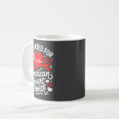 American Heart Disease Awareness Month Ribbon Red  コーヒーマグカップ (正面左)
