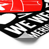 American Heart Disease Awareness Month Ribbon Red  ポスター (角)