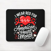 American Heart Disease Awareness Month Ribbon Red  マウスパッド (マウス)