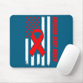 American Heart Disease Awareness Month Ribbon Red マウスパッド (マウス)