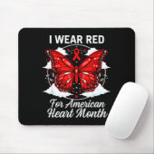 American Heart Disease Awareness Month Ribbon Red  マウスパッド (マウス)