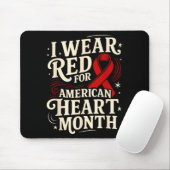 American Heart Disease Awareness Month Ribbon Red  マウスパッド (マウス)