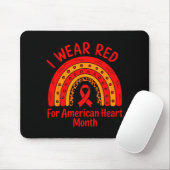 American Heart Disease Awareness Month Ribbon Red マウスパッド (マウス)