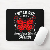 American Heart Disease Awareness Month Ribbon Red  マウスパッド (マウス)