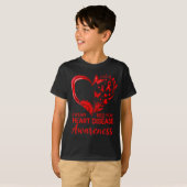 American Heart Disease Awareness Month Ribbon Red  Tシャツ (正面フル)