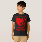 American Heart Disease Awareness Month Ribbon Red Tシャツ (正面フル)