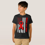 American Heart Disease Awareness Month Ribbon Red Tシャツ (正面フル)