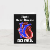 American Heart Month Go Red For Heart Disease Awar カード (正面)
